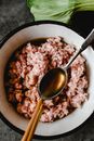 Stainless Steel Spoon on White Ceramic Bowl