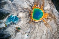 A Satellite Image of the Yellowstone National Park in Wyoming, USA