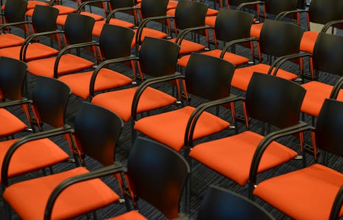 Free Photo of Orange Chairs Stock Photo