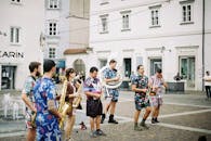 A Group of Musicians Playing Aerophones