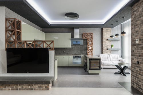 Apartment with kitchen and TV