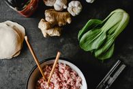 Brown Chopsticks on White Ceramic Bowl