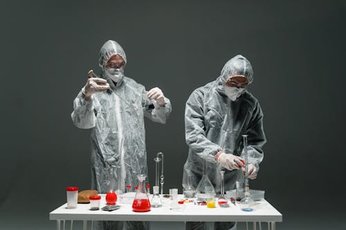 Two Scientists Doing an Experiment