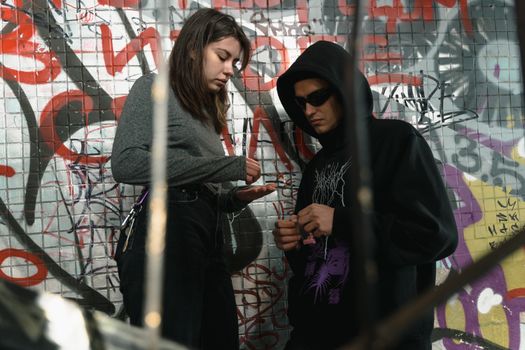 A Man and a Woman Having a Drug Deal