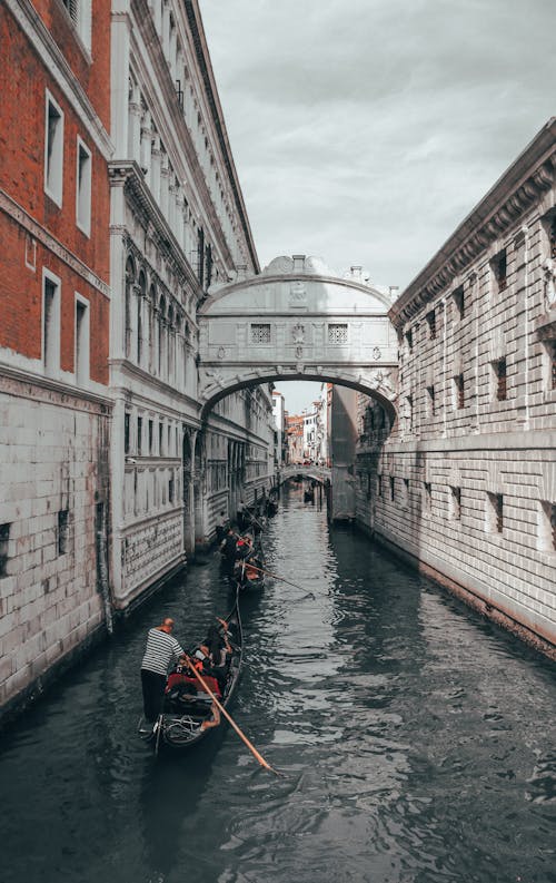 Gondolas in the Venice Water Canals