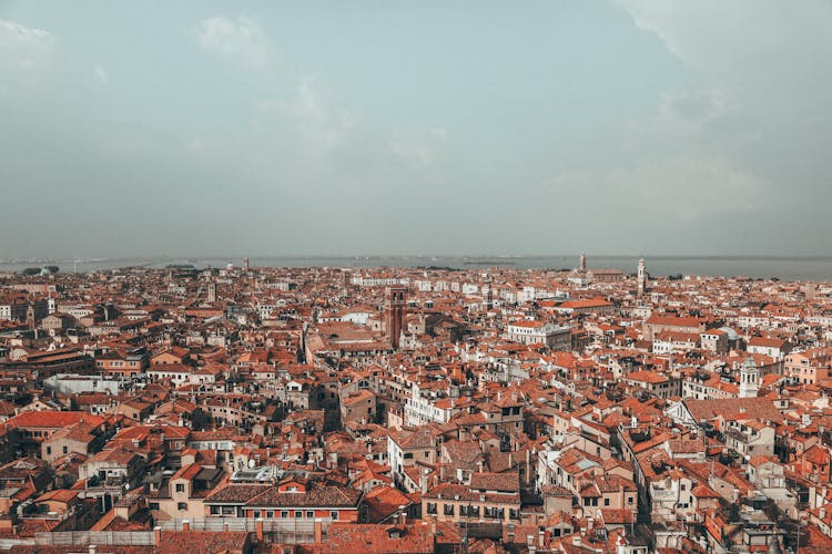 Aerial View Of The City Of Venice Italy