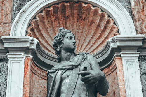 Close-up Shot of a Statue of Apollo