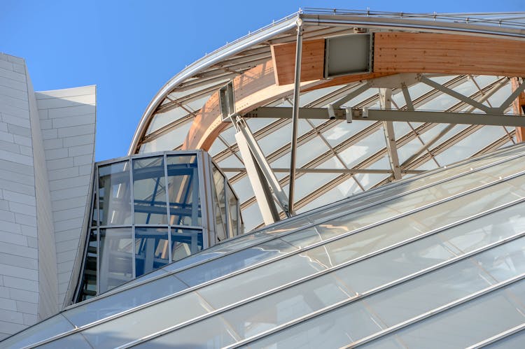 Steel Trusses On A Building Roofing