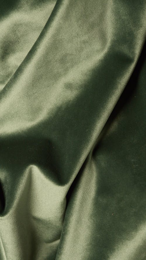 Close-Up Shot of a Green Textile 