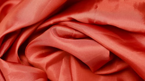 A Creased Red Silk 