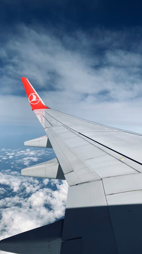 Wing of Turkish Airlines Airplane