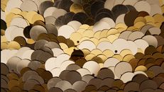 White and Black Round Wall Decor