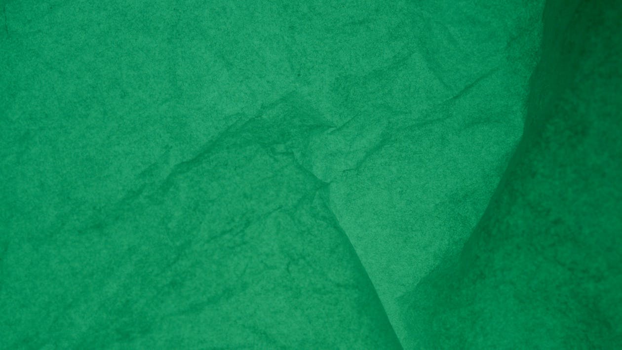 Green Parchment Paper in Close-Up Photography