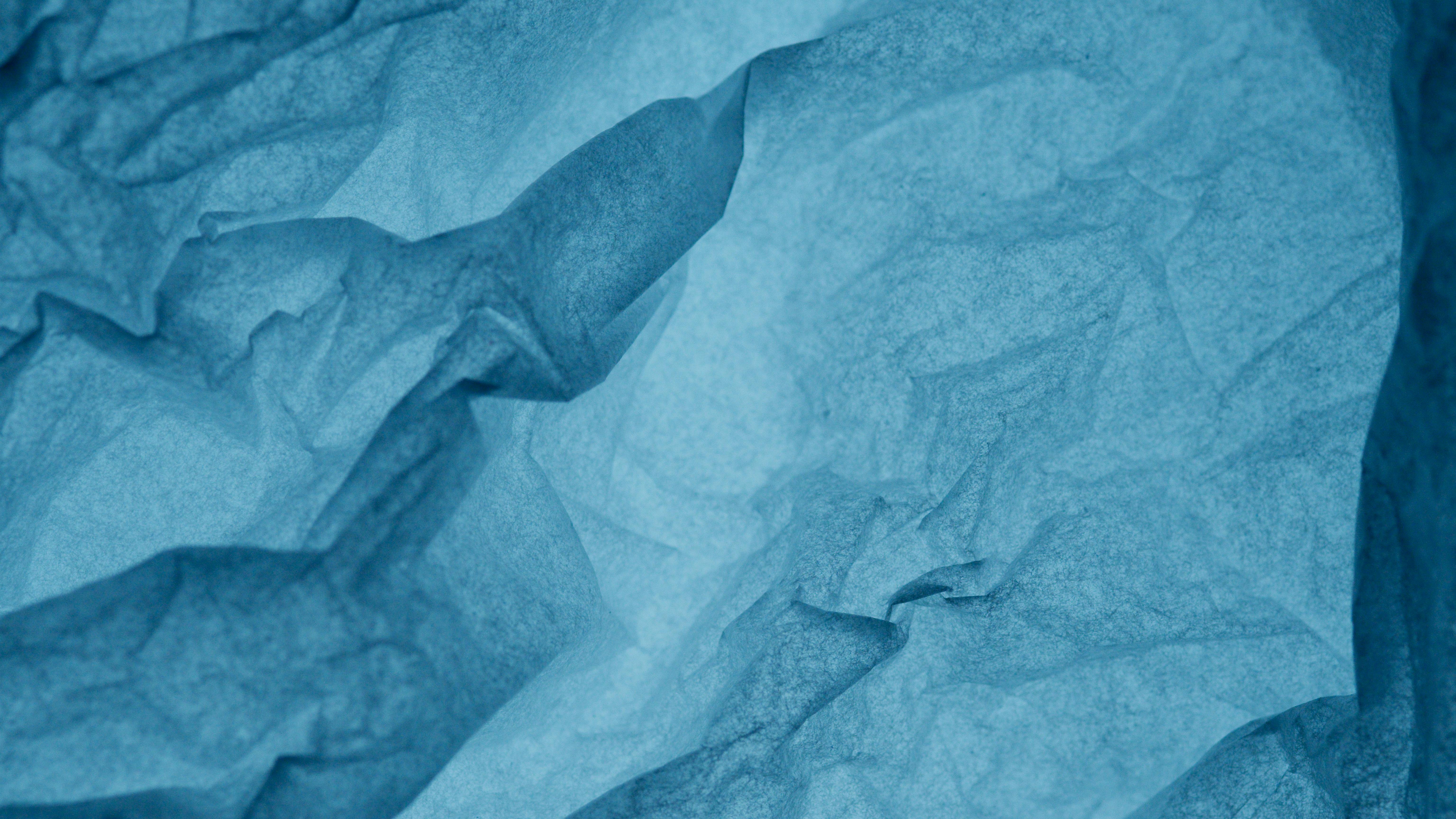 Crumpled Blue Paper Texture Picture, Free Photograph