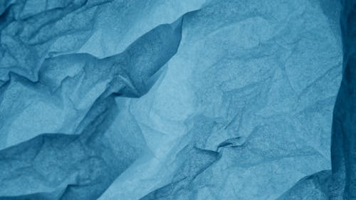Photograph of Blue Crumpled Paper