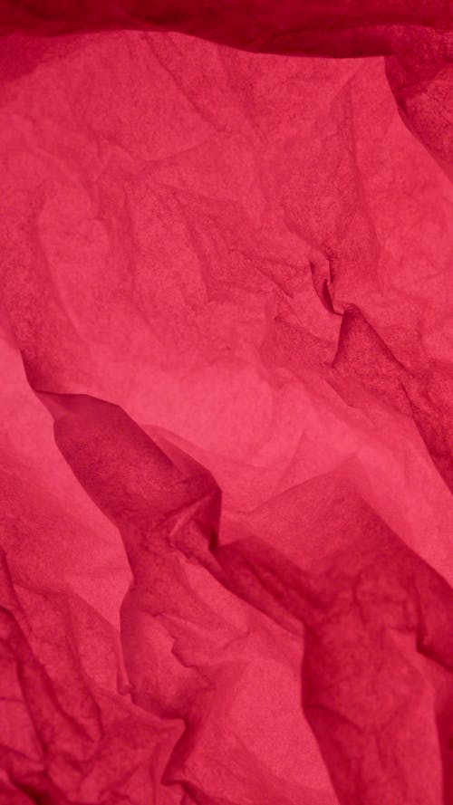 A Crumpled Pink Wrapping Paper