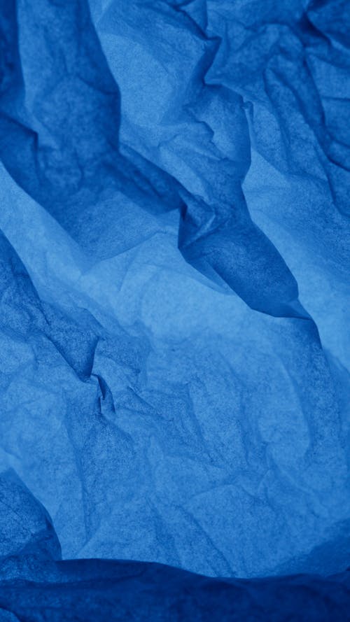 Photo of Blue Parchment Paper with Wrinkles
