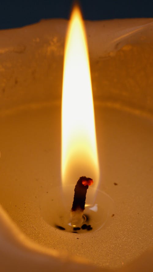 Close-Up Shot of Candlelight