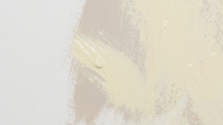 Light Beige Brushstrokes On Canvas