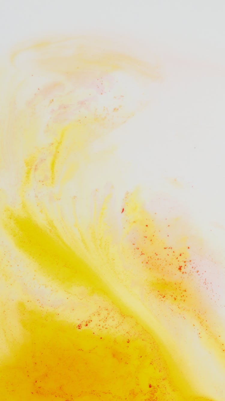 Yellow And White Abstract Painting