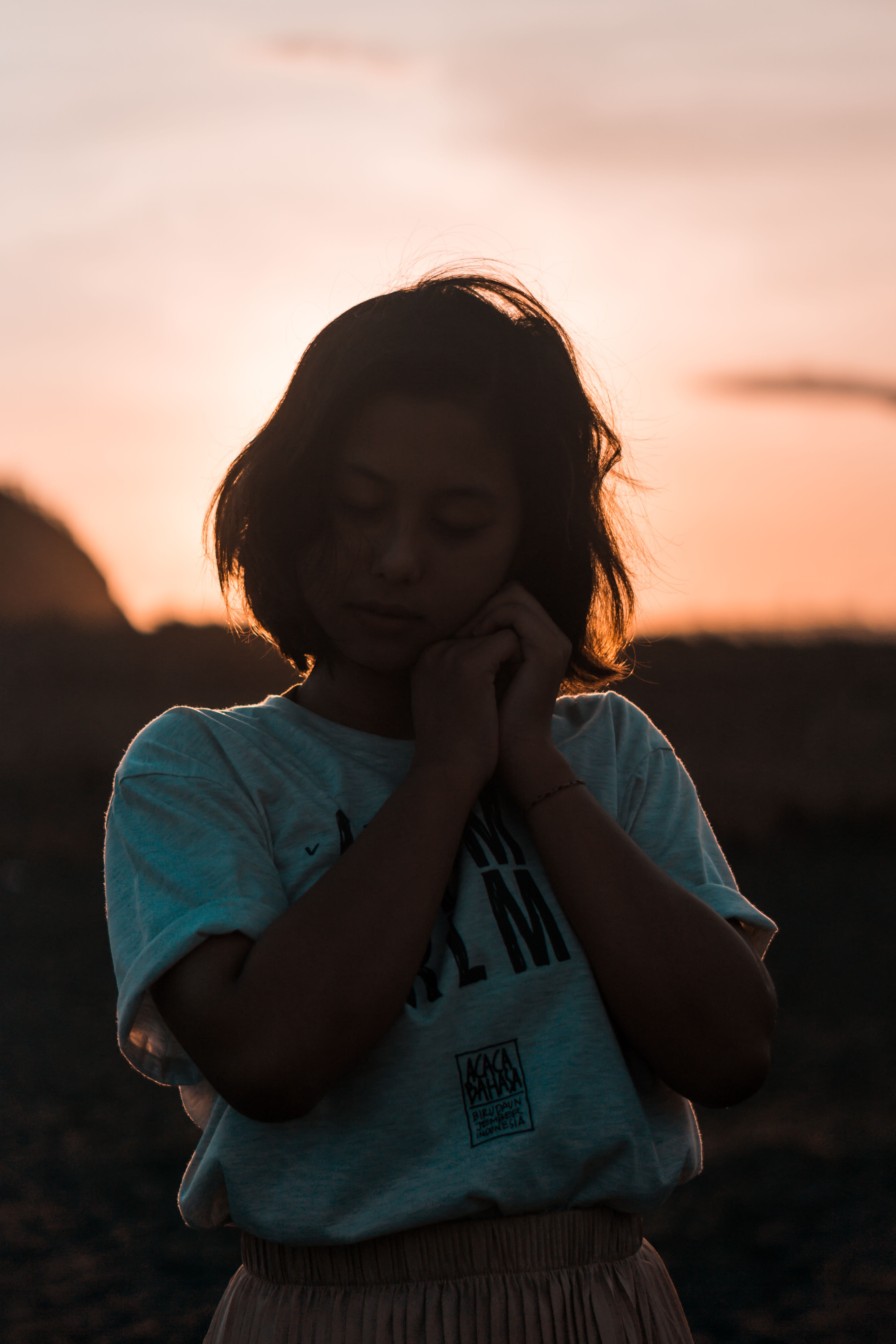 A Woman with Her Eyes Closed · Free Stock Photo