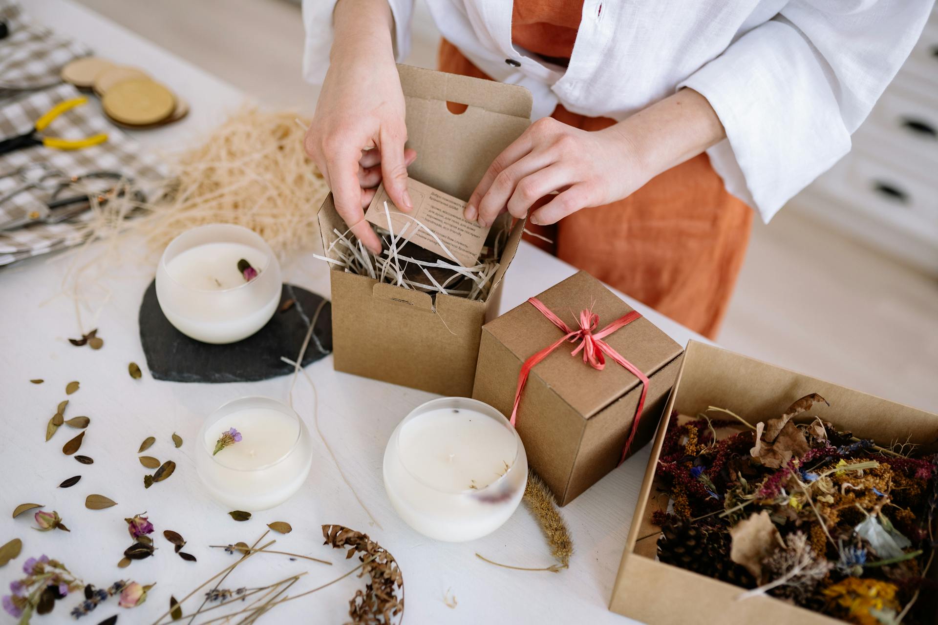 A Person Putting a Card in a Box