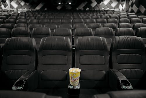 Free Empty Seats in Movie Theater Stock Photo