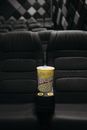 Bucket of Popcorn on the Armrest