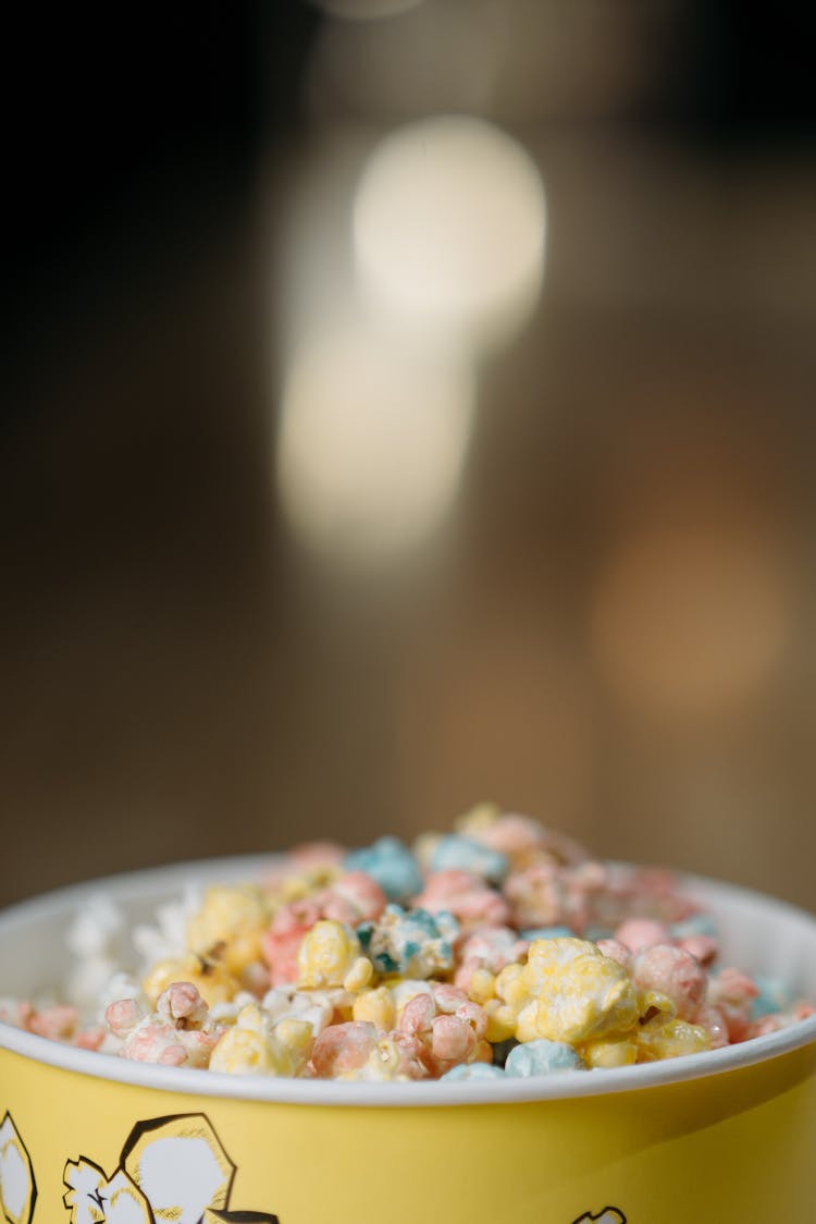 Photo Of A Colorful Popcorn