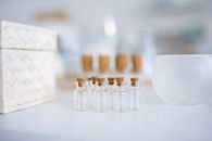 Small Clear Glass Bottles with Lid