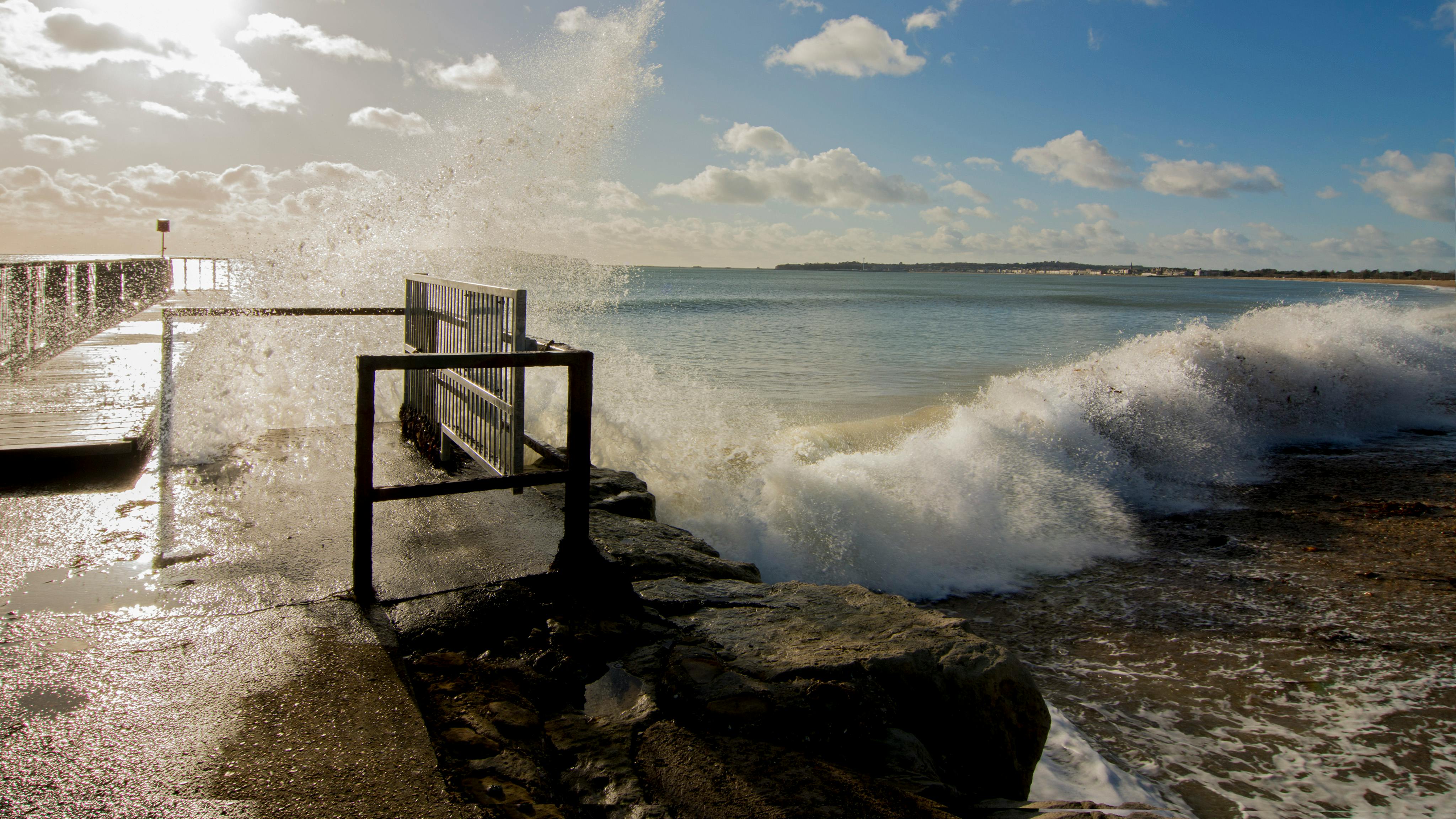 Free stock photo of beach, breaker, pier