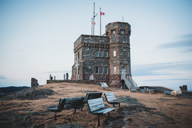 Grassy Shore With Cabot Tower