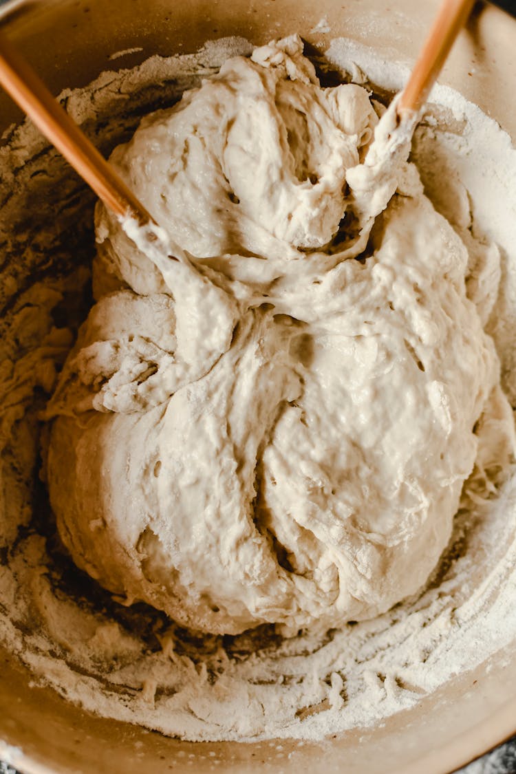 Mixing Dough With Chopsticks