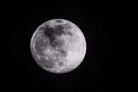 Full Moon in Dark Night Sky
