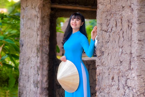 Imagine de stoc gratuită din ao dai, chapéucònicasiatisk, femeie