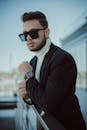 Man in Black Blazer Wearing Black Sunglasses