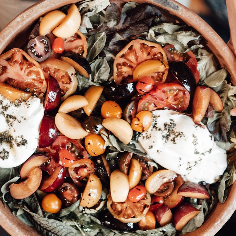Slow Cooker Apricot Plum Compote Salad with Cardamom
