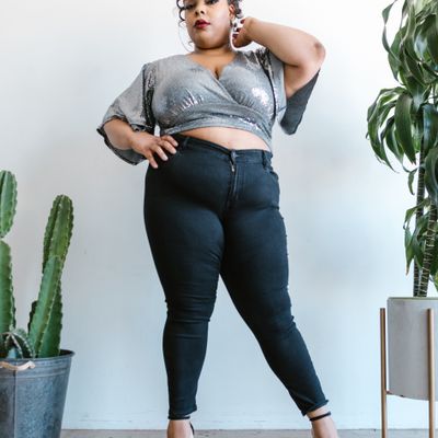 Black Stretch Denim Jeans