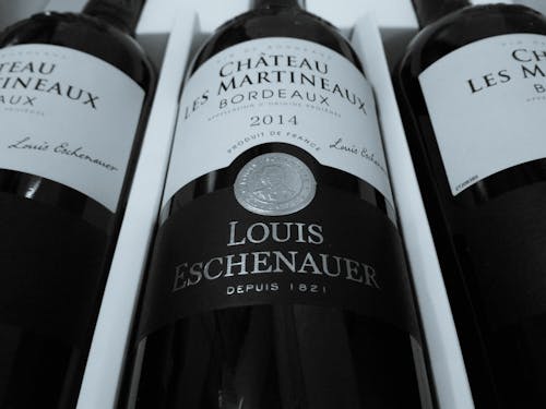 Free 2014 Chateau Les Martineaux Bordeaux Bottle Stock Photo