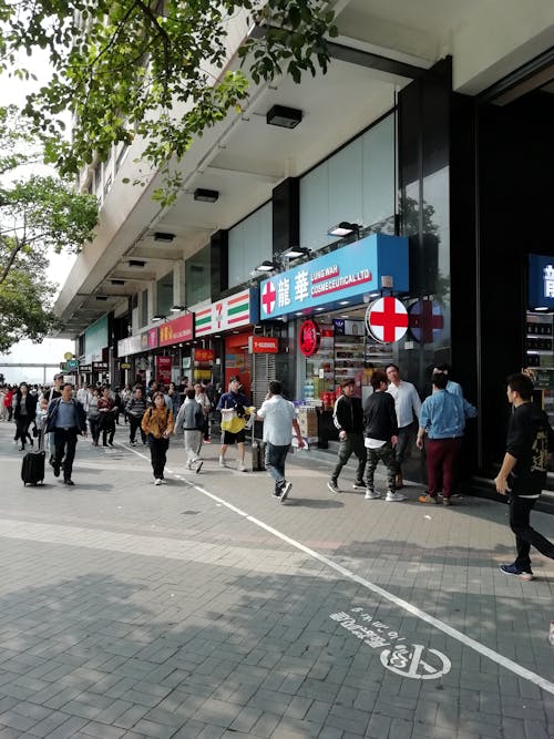 Hongkong, kaldırım içeren Ücretsiz stok fotoğraf