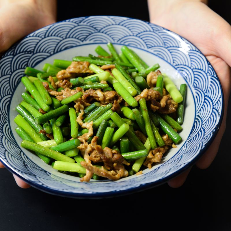 Pork and Green Bean Stir-Fry with Garlic
