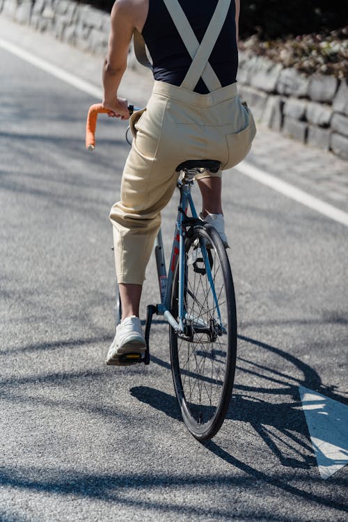 A Person Riding a Road Bike