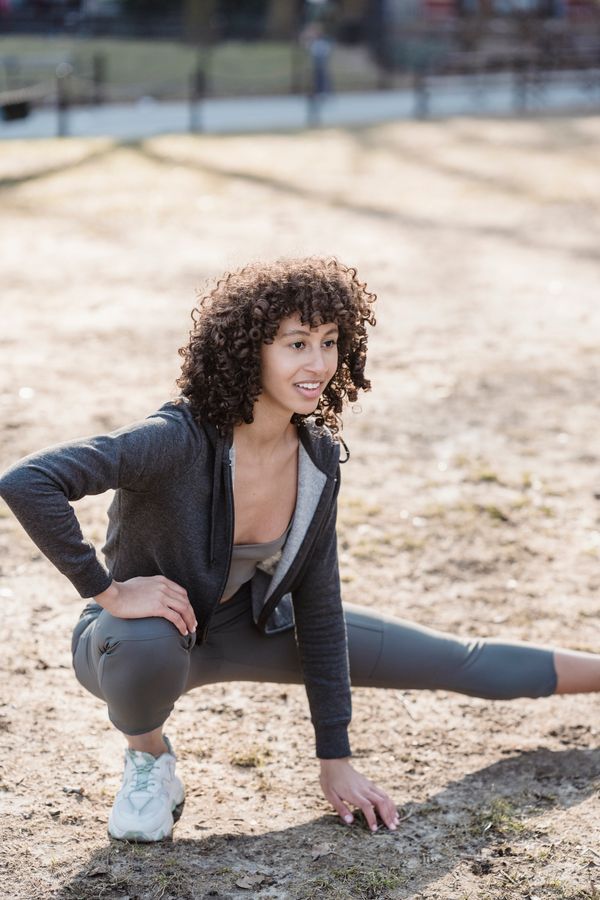 Outdoor stretching workout
