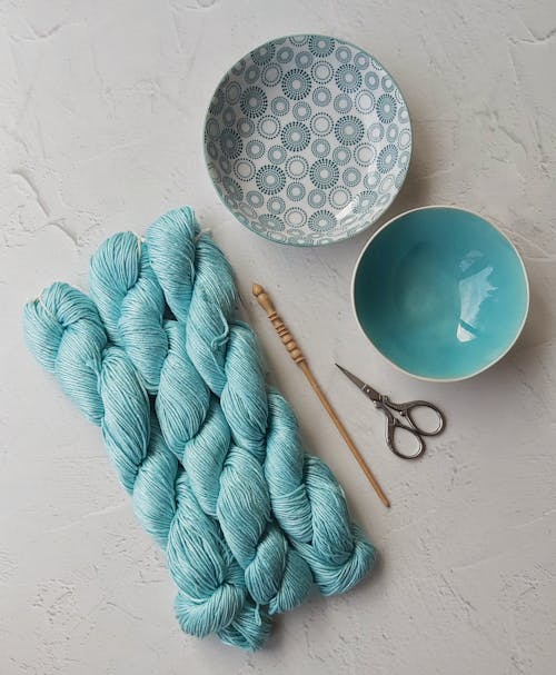 Blue Cotton for Knitting