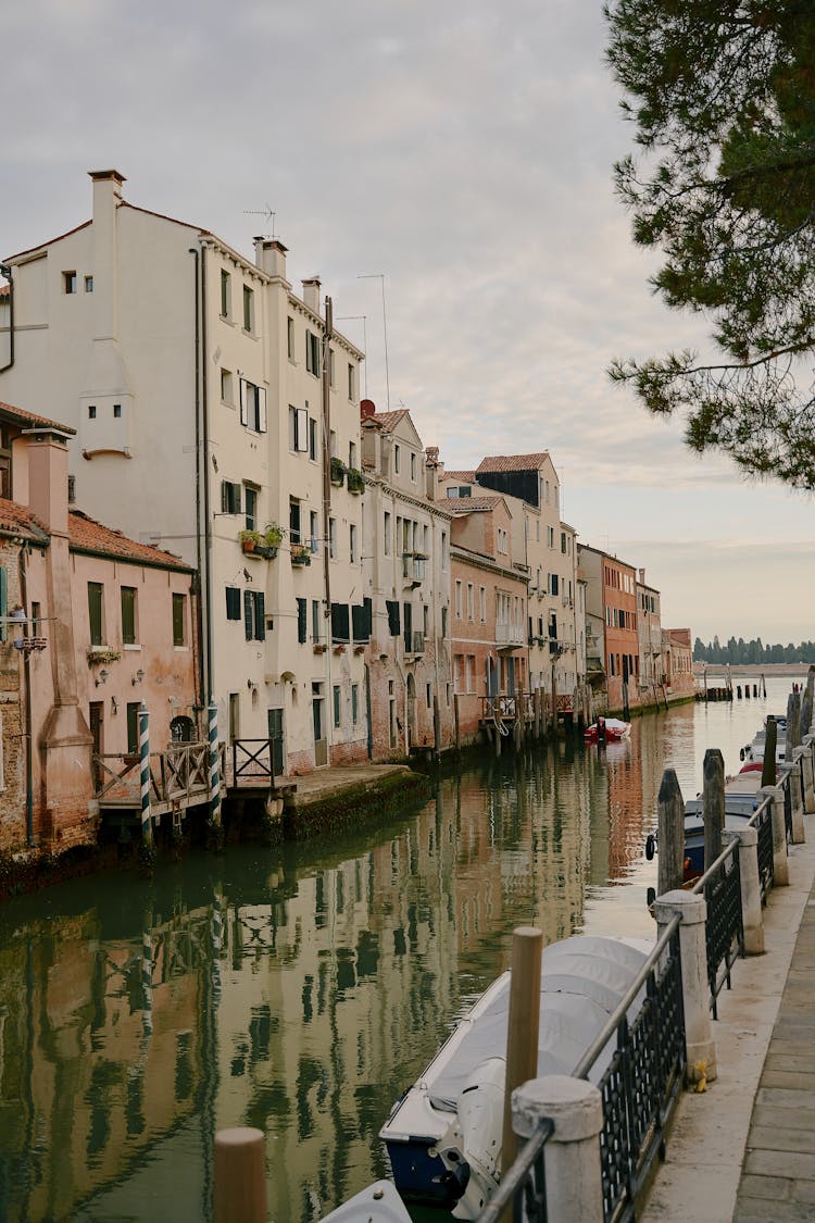 Residential Townhouse And A Canal 