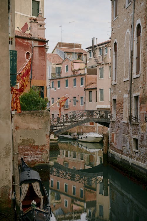Old Buildings and Canals in Venice Street