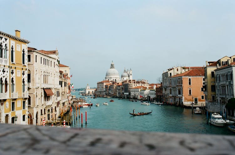 Famous Venice Canal Near Salute Church