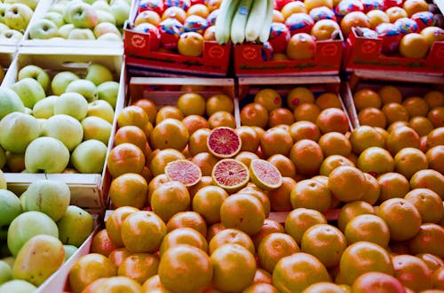 Ripe fruits in local market