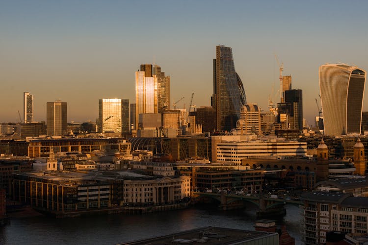 Cityscape Of Modern Megapolis With Skyscrapers