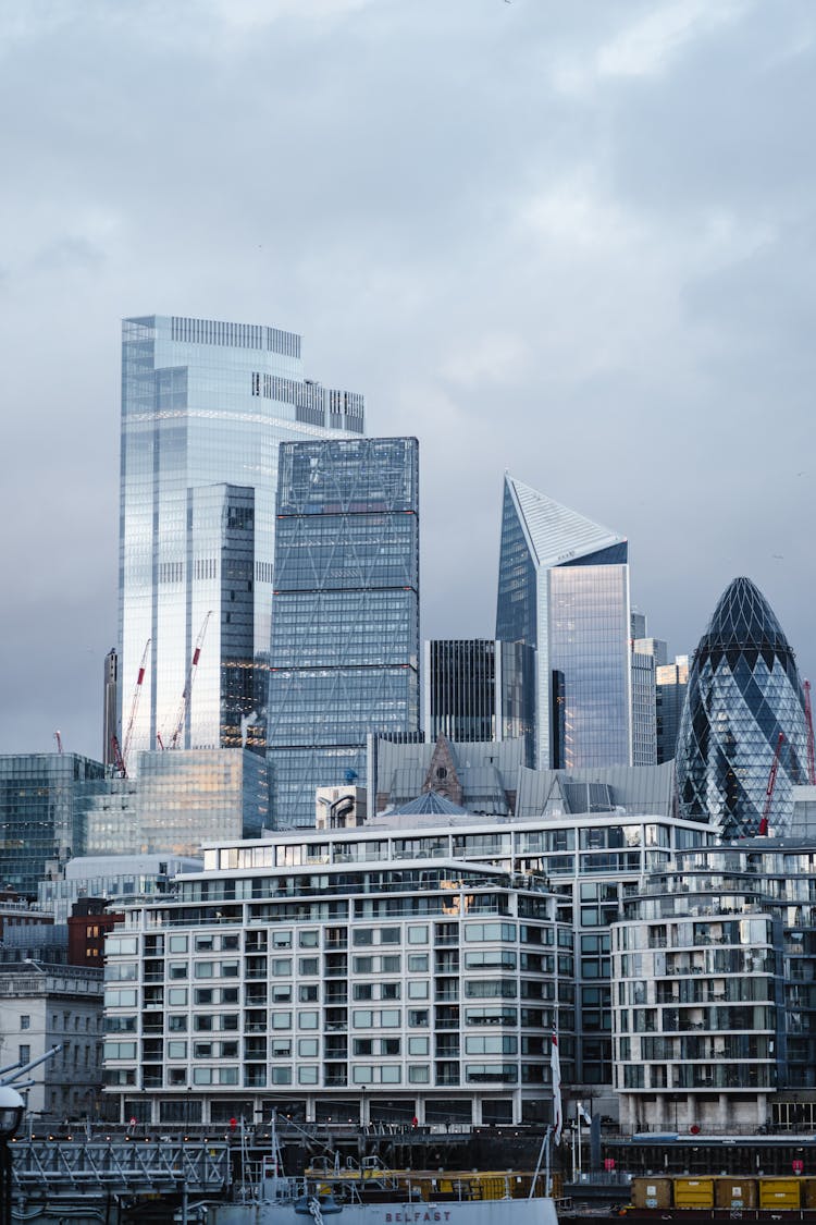 Modern Skyscrapers In London City